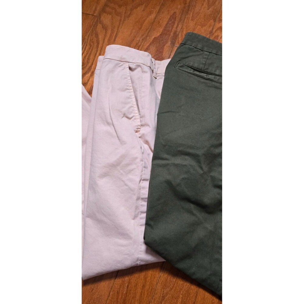Goodthreads Womens Chino Straight Pants Size 12 Lot of 2 Pink and Olive